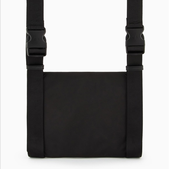 Armani Exchange Black mini Backpack with Silver Accents - Picture 2 of 5